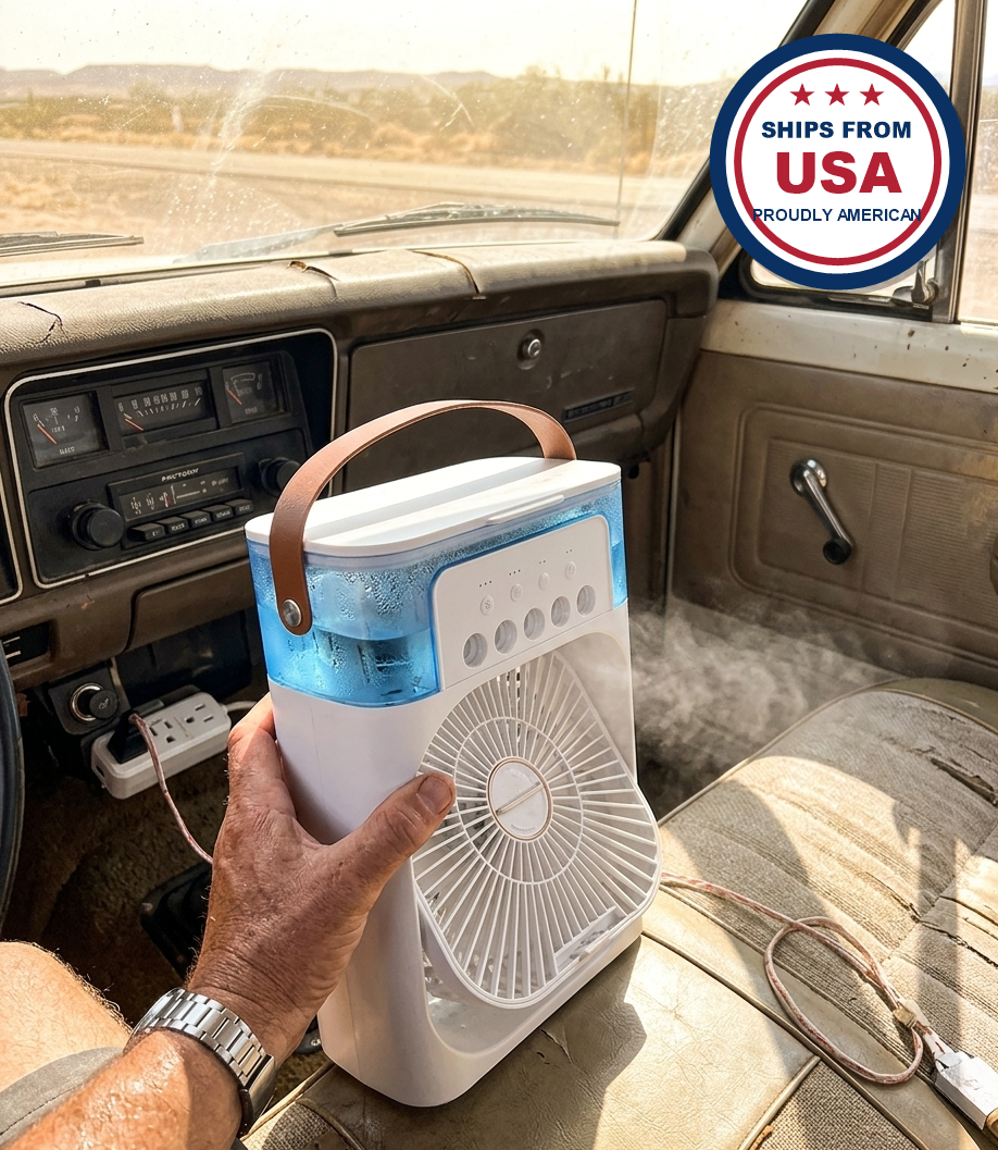 3-in-1 Mist Fan Cooler — Ships from USA